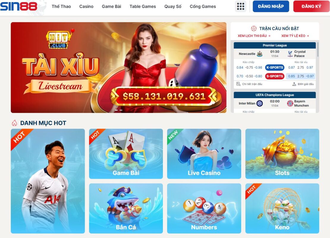 Khám phá kho game đa dạng và hấp dẫn tại SIN88