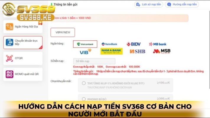 Chi tiết cách nạp tiền SV368 cho người mới