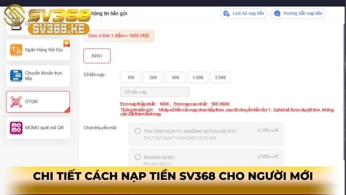Những lưu ý và điều kiện quan trọng khi nạp tiền tại SV368
