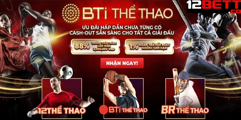 Đối tác thể thao đồng hành uy tín cùng 12Bet