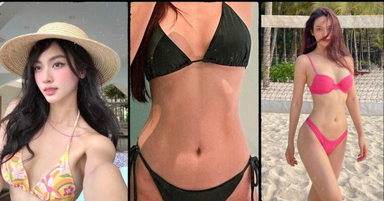 Á Hậu Vũ Thuý Quỳnh Sexy Khoe Trọn 3 Vòng Với Bikini 2 Mảnh