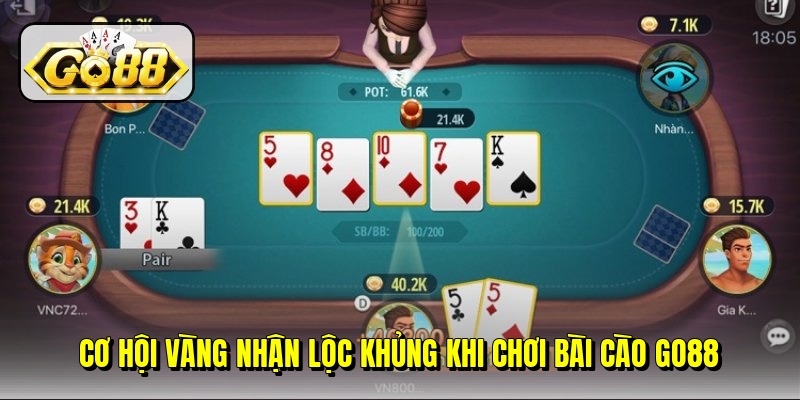 Cơ hội vàng nhận lộc khủng khi chơi bài cào Go88