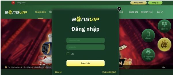 Quy trình đăng nhập Bongvip – Gọn gàng, rõ ràng và dễ thực hiện